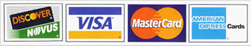 Discover, Visa, MasterCard and American Express accepted